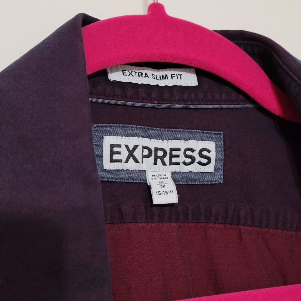 EXPRESS Collared Color-Shift Shirt - Picture 2 of 2